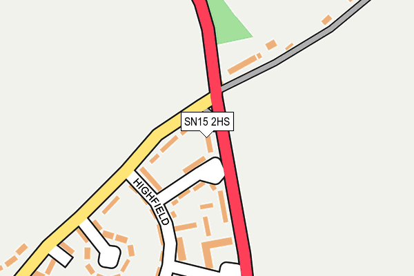 SN15 2HS map - OS OpenMap – Local (Ordnance Survey)