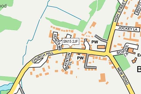 SN15 2JF map - OS OpenMap – Local (Ordnance Survey)