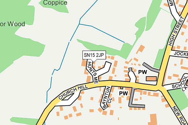 SN15 2JP map - OS OpenMap – Local (Ordnance Survey)