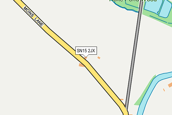 SN15 2JX map - OS OpenMap – Local (Ordnance Survey)