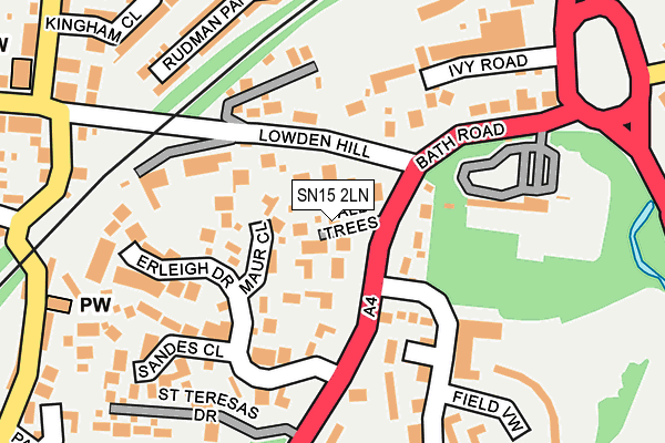 SN15 2LN map - OS OpenMap – Local (Ordnance Survey)
