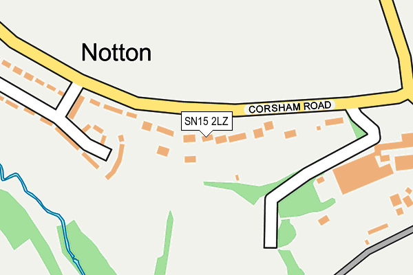 SN15 2LZ map - OS OpenMap – Local (Ordnance Survey)