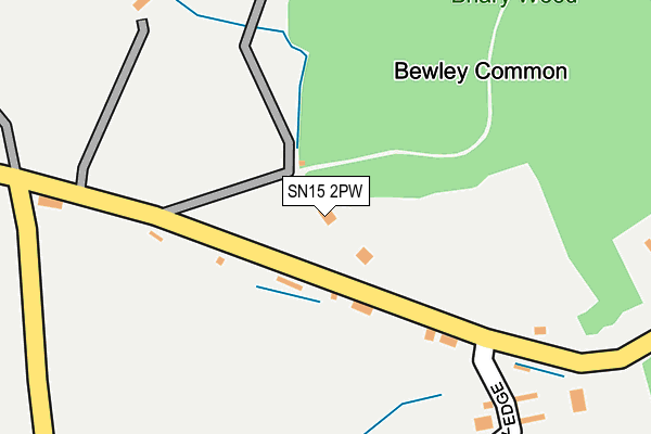 SN15 2PW map - OS OpenMap – Local (Ordnance Survey)