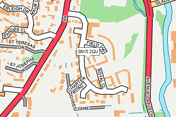 SN15 2QU map - OS OpenMap – Local (Ordnance Survey)