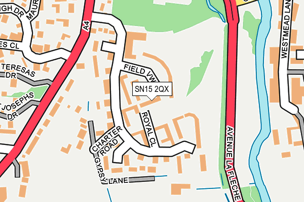 SN15 2QX map - OS OpenMap – Local (Ordnance Survey)