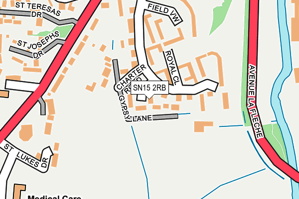 SN15 2RB map - OS OpenMap – Local (Ordnance Survey)