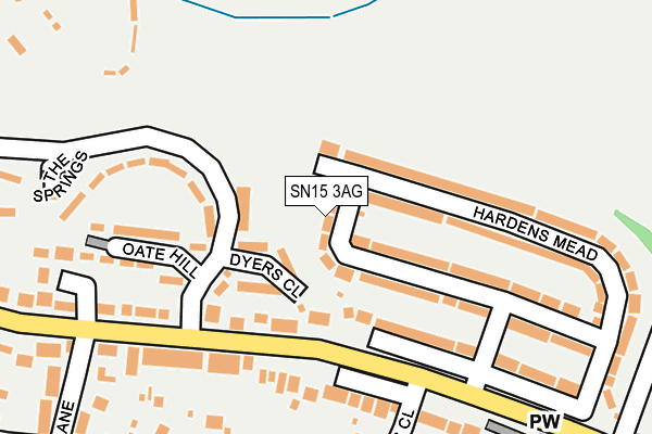 SN15 3AG map - OS OpenMap – Local (Ordnance Survey)