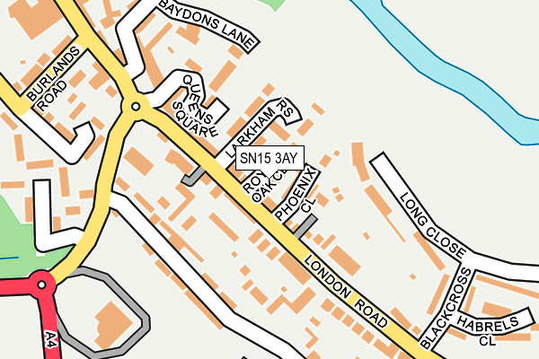 SN15 3AY map - OS OpenMap – Local (Ordnance Survey)