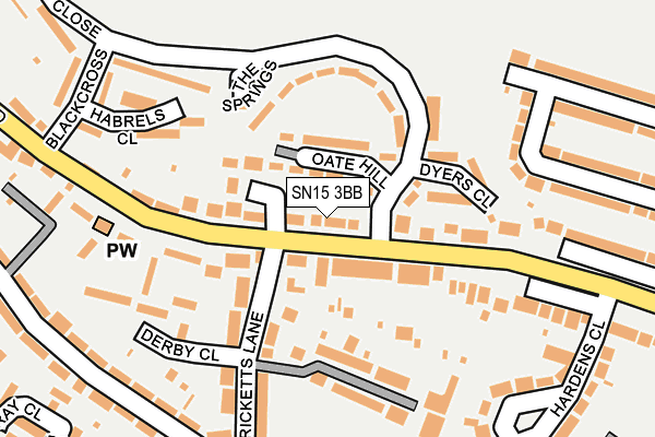 SN15 3BB map - OS OpenMap – Local (Ordnance Survey)