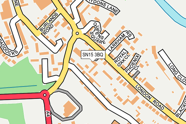 SN15 3BQ map - OS OpenMap – Local (Ordnance Survey)