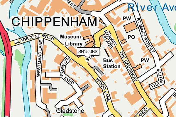 SN15 3BS map - OS OpenMap – Local (Ordnance Survey)