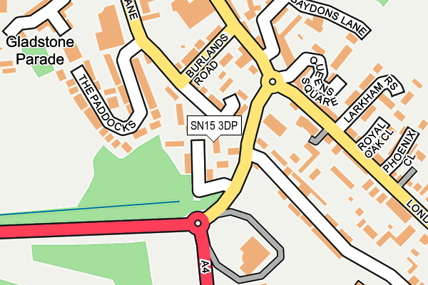 SN15 3DP map - OS OpenMap – Local (Ordnance Survey)