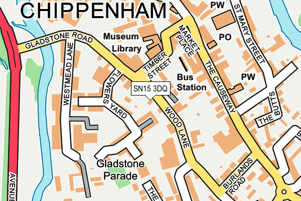 SN15 3DQ map - OS OpenMap – Local (Ordnance Survey)