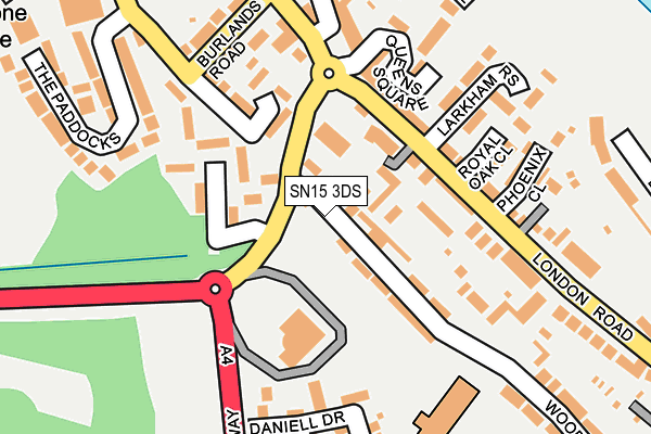 SN15 3DS map - OS OpenMap – Local (Ordnance Survey)