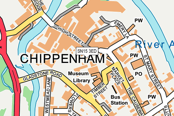 SN15 3ED map - OS OpenMap – Local (Ordnance Survey)