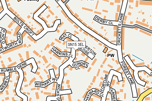 SN15 3EL map - OS OpenMap – Local (Ordnance Survey)