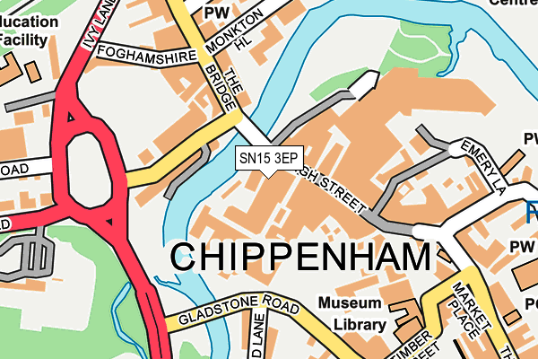 SN15 3EP map - OS OpenMap – Local (Ordnance Survey)