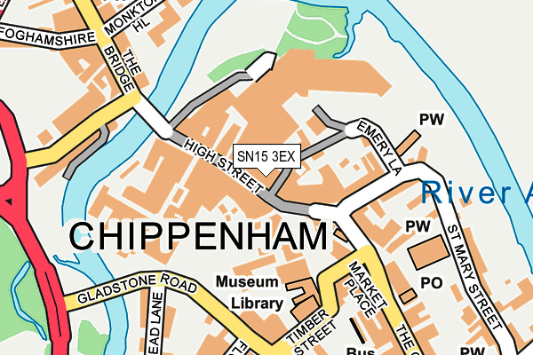 SN15 3EX map - OS OpenMap – Local (Ordnance Survey)