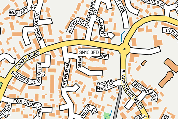 SN15 3FD map - OS OpenMap – Local (Ordnance Survey)