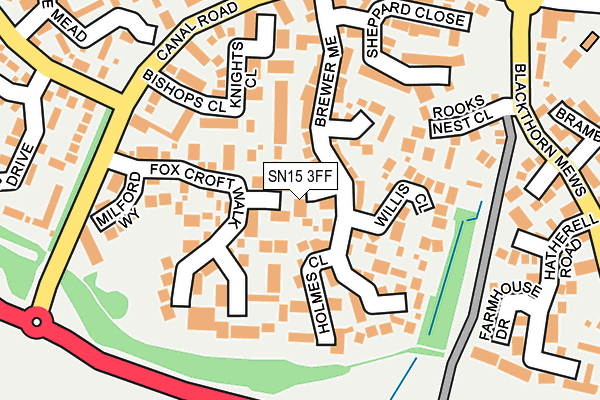 SN15 3FF map - OS OpenMap – Local (Ordnance Survey)