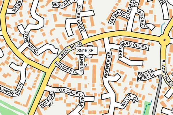 SN15 3FL map - OS OpenMap – Local (Ordnance Survey)
