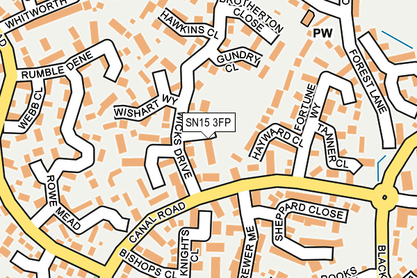 SN15 3FP map - OS OpenMap – Local (Ordnance Survey)