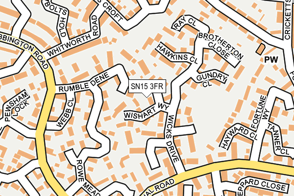 SN15 3FR map - OS OpenMap – Local (Ordnance Survey)
