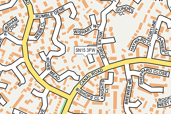 SN15 3FW map - OS OpenMap – Local (Ordnance Survey)