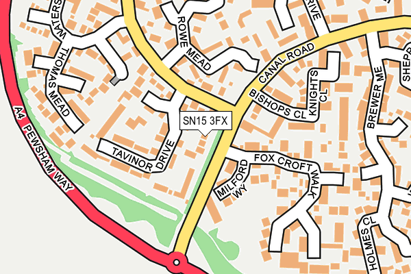 SN15 3FX map - OS OpenMap – Local (Ordnance Survey)