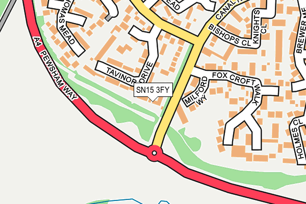 SN15 3FY map - OS OpenMap – Local (Ordnance Survey)