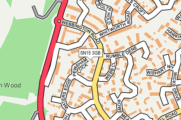 SN15 3GB map - OS OpenMap – Local (Ordnance Survey)