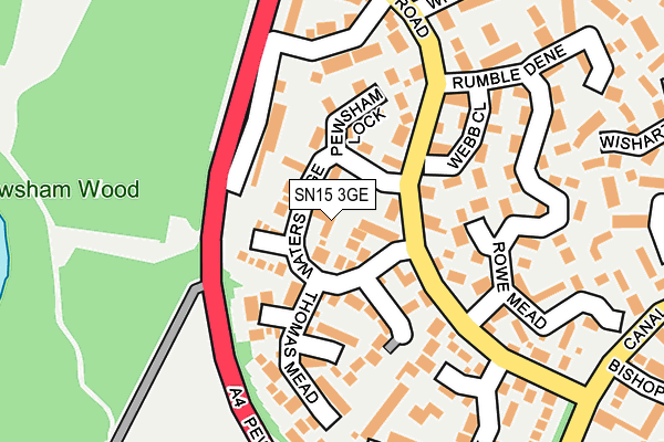 SN15 3GE map - OS OpenMap – Local (Ordnance Survey)