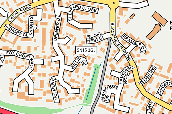 SN15 3GJ map - OS OpenMap – Local (Ordnance Survey)