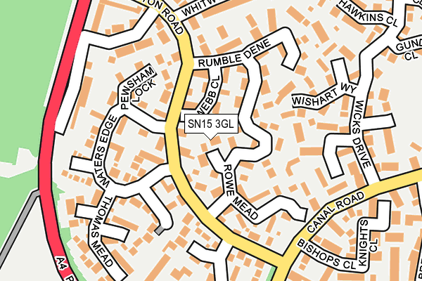 SN15 3GL map - OS OpenMap – Local (Ordnance Survey)