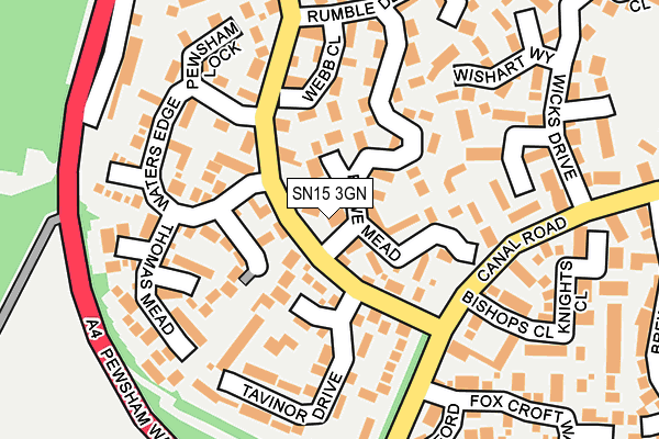 SN15 3GN map - OS OpenMap – Local (Ordnance Survey)