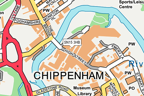 SN15 3HB map - OS OpenMap – Local (Ordnance Survey)
