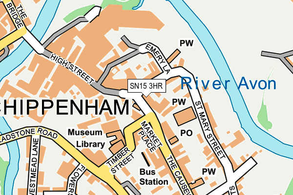 SN15 3HR map - OS OpenMap – Local (Ordnance Survey)