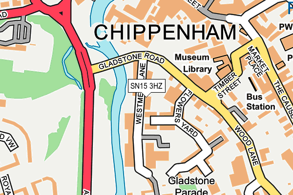 SN15 3HZ map - OS OpenMap – Local (Ordnance Survey)