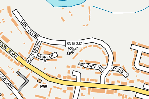 SN15 3JZ map - OS OpenMap – Local (Ordnance Survey)