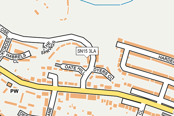 SN15 3LA map - OS OpenMap – Local (Ordnance Survey)
