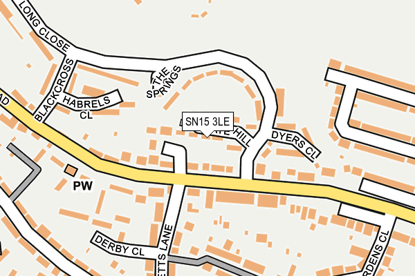 SN15 3LE map - OS OpenMap – Local (Ordnance Survey)