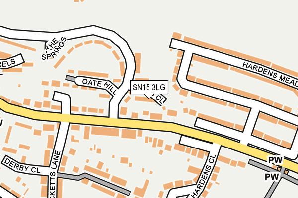 SN15 3LG map - OS OpenMap – Local (Ordnance Survey)