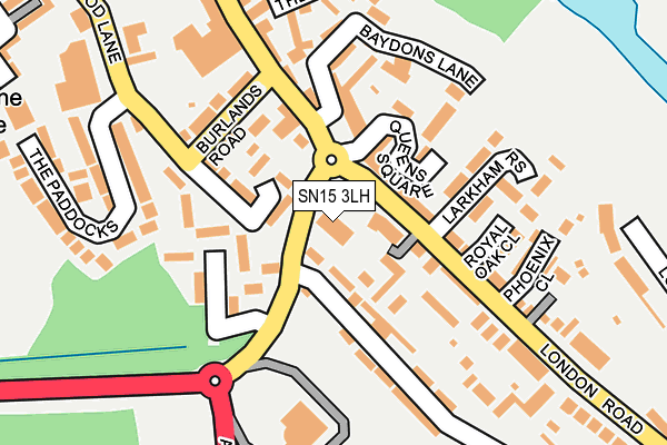 SN15 3LH map - OS OpenMap – Local (Ordnance Survey)