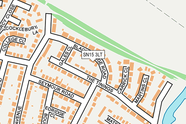 SN15 3LT map - OS OpenMap – Local (Ordnance Survey)