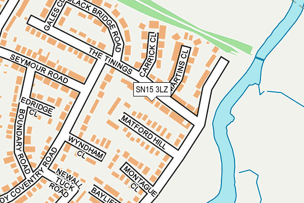 SN15 3LZ map - OS OpenMap – Local (Ordnance Survey)