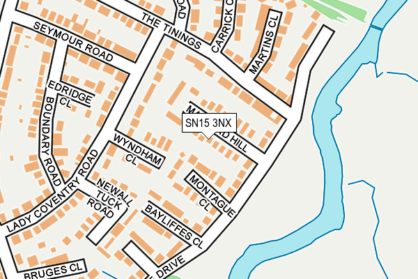 SN15 3NX map - OS OpenMap – Local (Ordnance Survey)