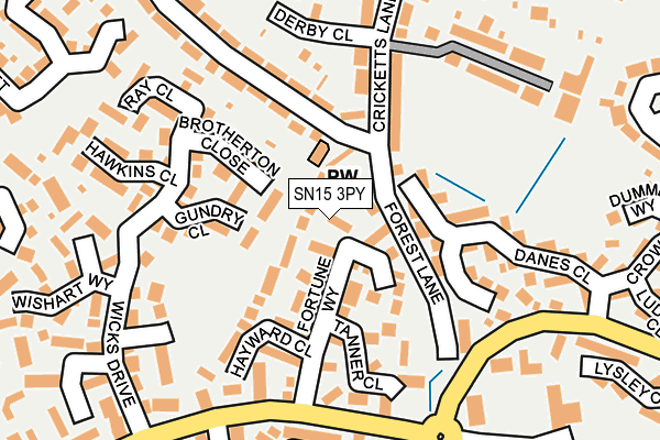 SN15 3PY map - OS OpenMap – Local (Ordnance Survey)