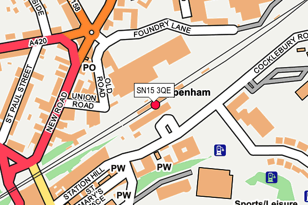 SN15 3QE map - OS OpenMap – Local (Ordnance Survey)