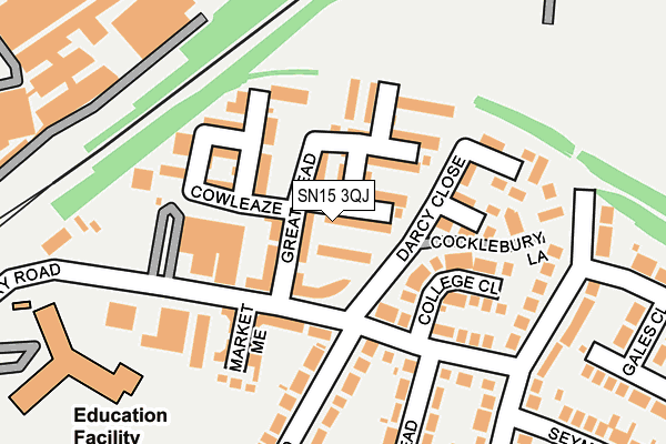 SN15 3QJ map - OS OpenMap – Local (Ordnance Survey)