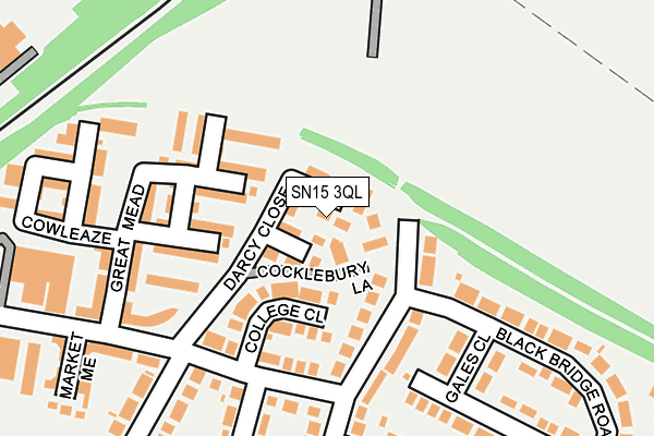 SN15 3QL map - OS OpenMap – Local (Ordnance Survey)